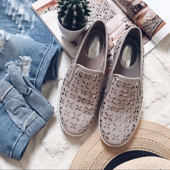 MICHAEL Michael Kors Shoes - Michael Kors Grey Slip-On Sneakers